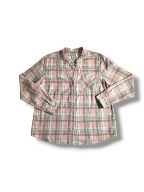 Women’s Small Hastings & Smith Pastel Plaid Button‎ Down Flannel Shirt